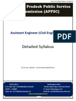 Arunachal Pradesh Assistant Engineer Civil Detailed Syllabus