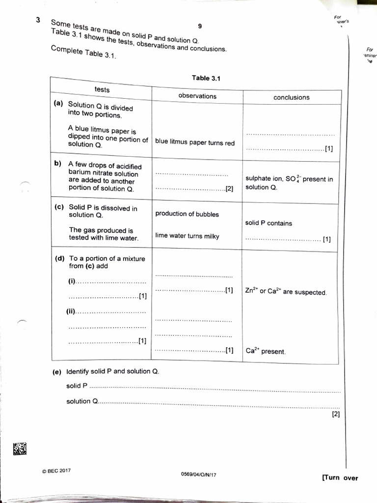 Chemistry Experiment Observations and Analysis | PDF | Titration ...