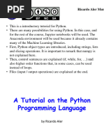 Python Tutorial