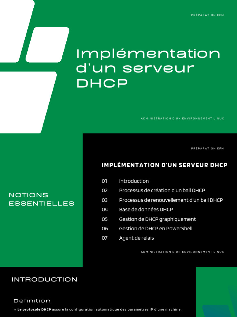 Guide d'Implémentation d'un Serveur DHCP | PDF | Transmission des ...