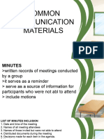 Common Communication Materials