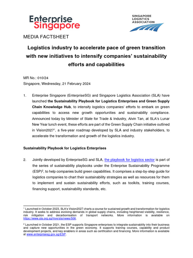 Green Transition for Logistics Firms | PDF | Sustainability | Supply Chain