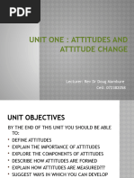 Attitudes and Attitude Change