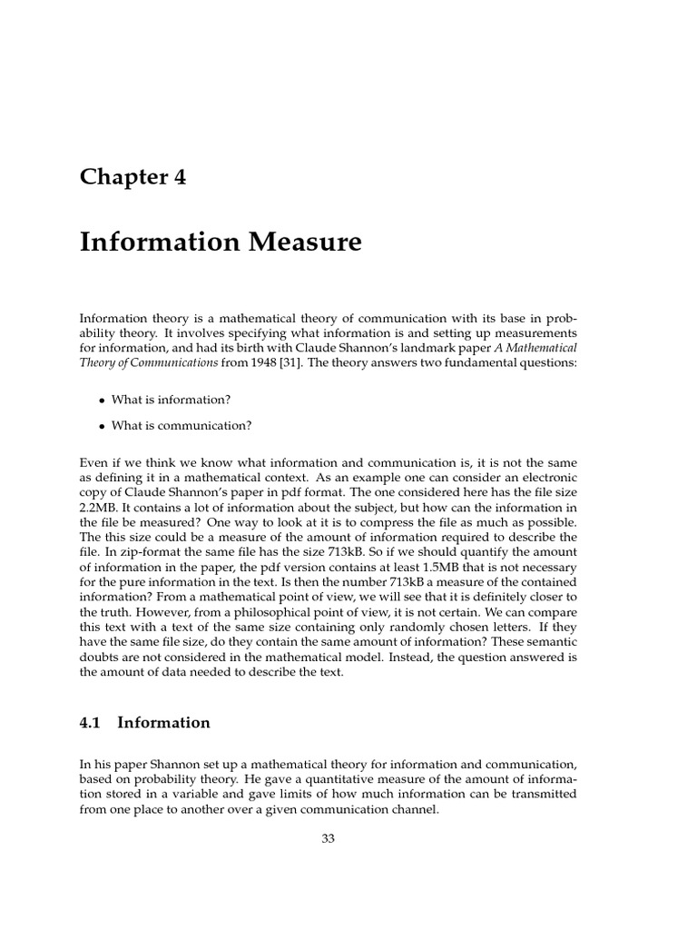 Information Measure | PDF | Information | Logarithm