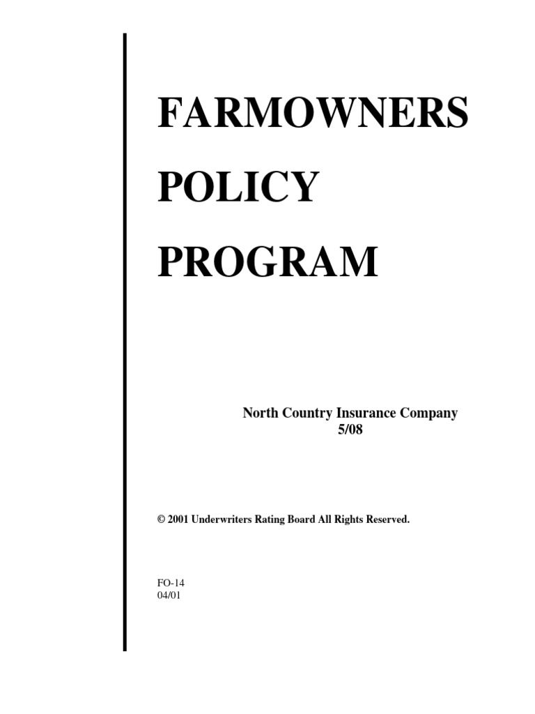Farmowners policy program download free pdf insurance liability
