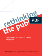 Nick Mahony, Janet Newman, Clive Barnett - Rethinking the Public_ Innovations in Research, Theory and Politics (2010)