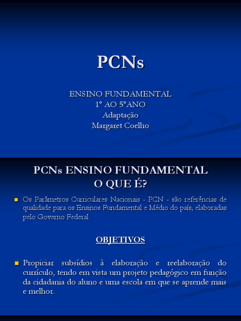 PCNs para o Ensino Fundamental I | PDF | Pedagogia | Aprendizado