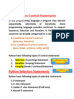 Python Selection Statements