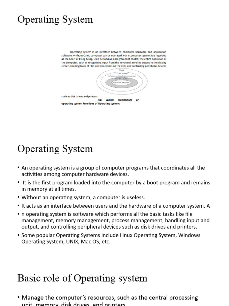 Computer Software and Operating System | PDF | Operating System ...
