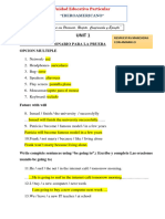 3ro Unit 1 Test 1 Cuestionario