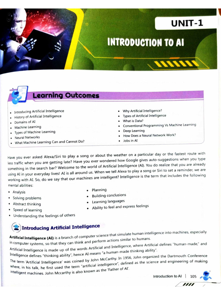 Ai Introduction Class 11 Chapter 1 Pdf