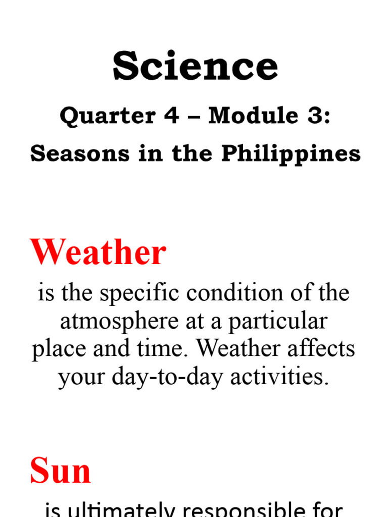 Weather Patterns in the Philippines | PDF | Science & Mathematics ...