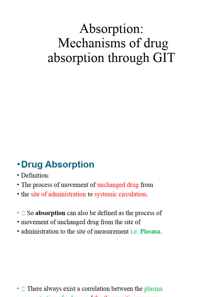 Mechanisms of Drug Absorption-Final-1 | PDF | Lipid Bilayer | Cell Membrane