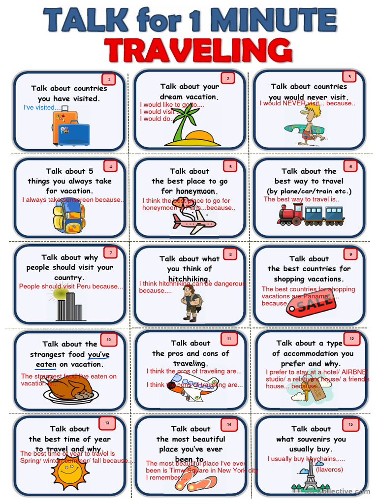 Traveling - Speaking Cards Edited | PDF