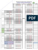 Updated Class Routine, Special Semester 2024, Day