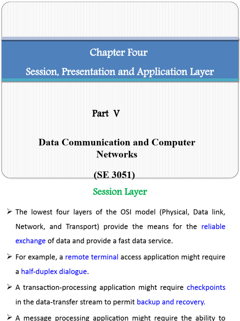 Chapter 4.4 Application Layers | PDF | Internet Protocol Suite | World ...