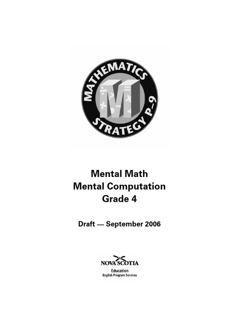 Grade 4 Mental Math Strategies | PDF | Subtraction | Mathematics