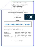 Etude D'un Parking en R+ 3 À Tiaret: Memoire de Fin D'Etudes