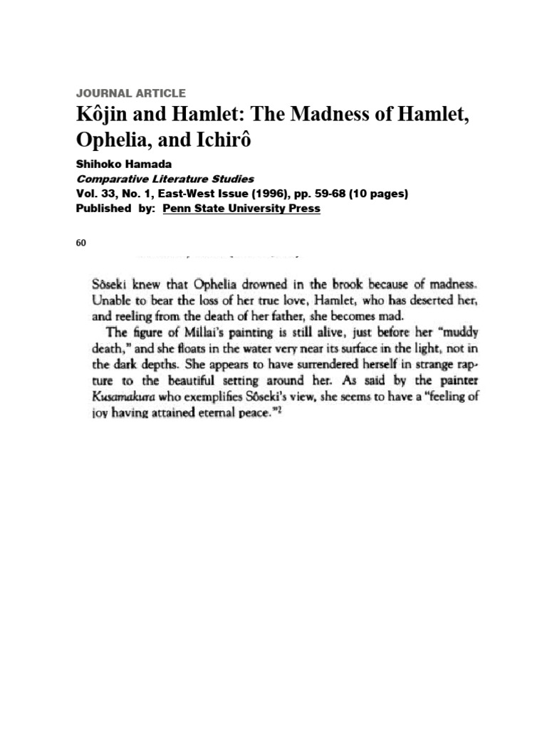 The Madness of Ophelia and Hamlet | PDF | General Fiction