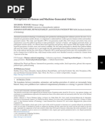 Perceptions of Human and Machine-Generated Articles