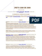 DECRETO 2380 DE 2009