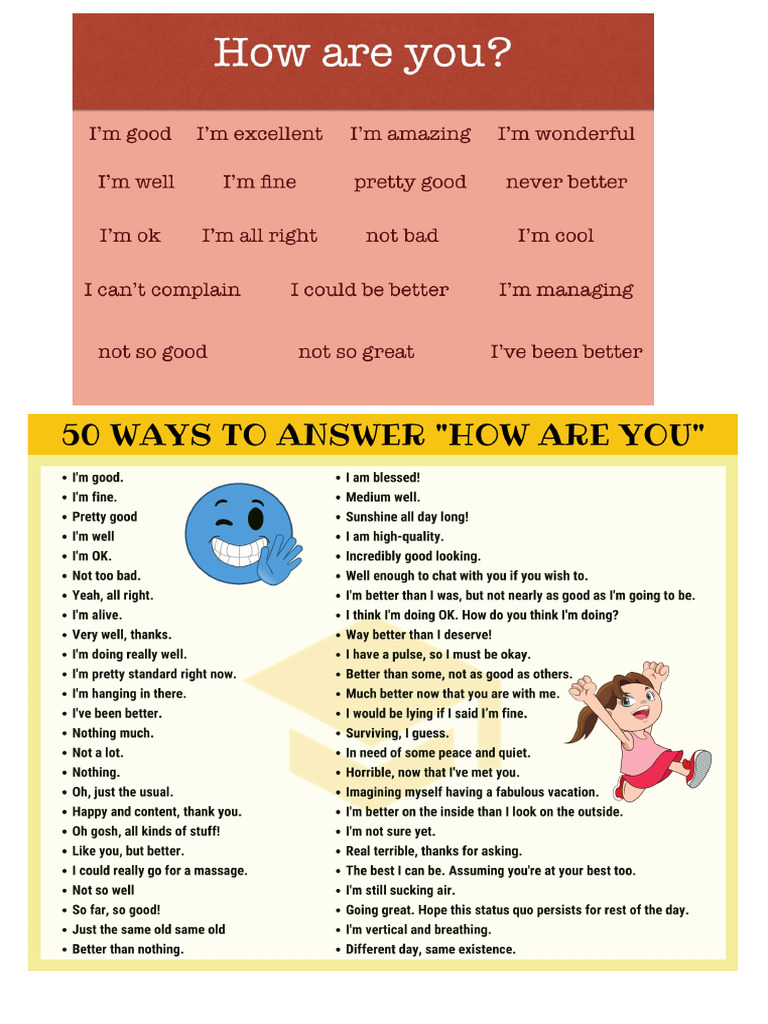 Ways To Respond To 'How Are You - ' | PDF