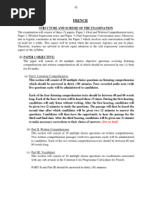 2024 Bece French Sample Questions From Waec