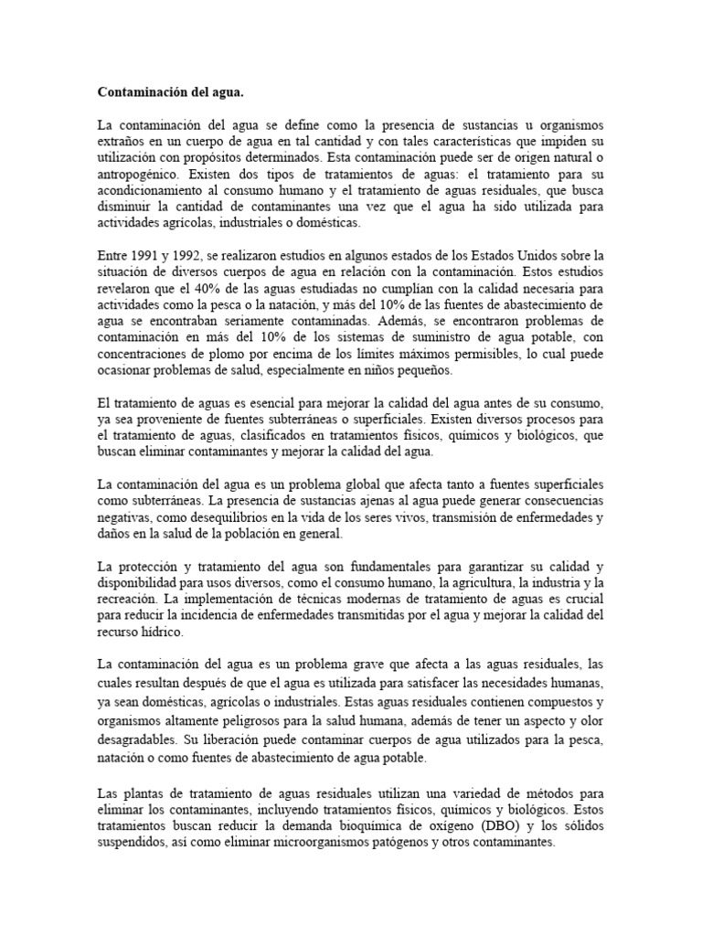 Crisis Global del Agua | PDF | Contaminación | Agua