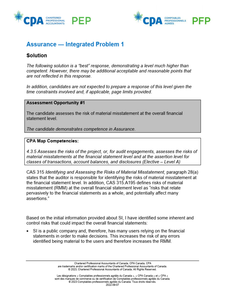 Claw Games Co. Risk Assessment Summary | PDF | Going Concern ...