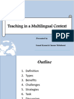 Teaching In Multilingual Context
