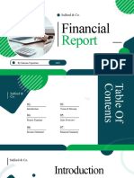 Dark Green and White Modern Financial Report Presentation