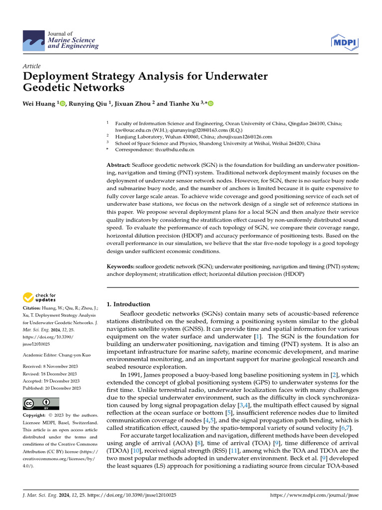 Deployment Strategy Analysis For Underwater | PDF | Wireless Sensor ...