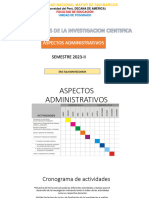 Aspectos administrativos