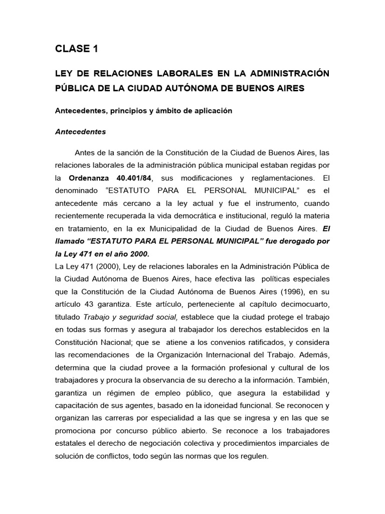 Ley 471 | PDF | Derecho laboral | Convenio europeo de derechos humanos