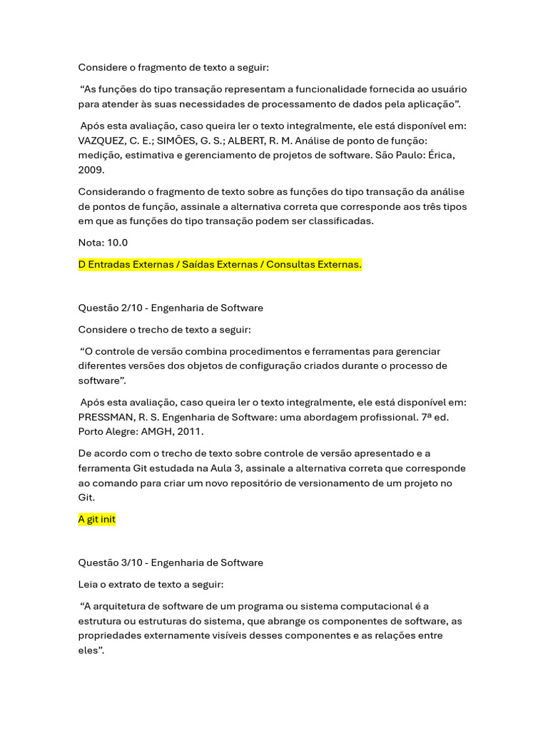 Técnicas e Conceitos em Engenharia de Software | PDF | Testes de ...