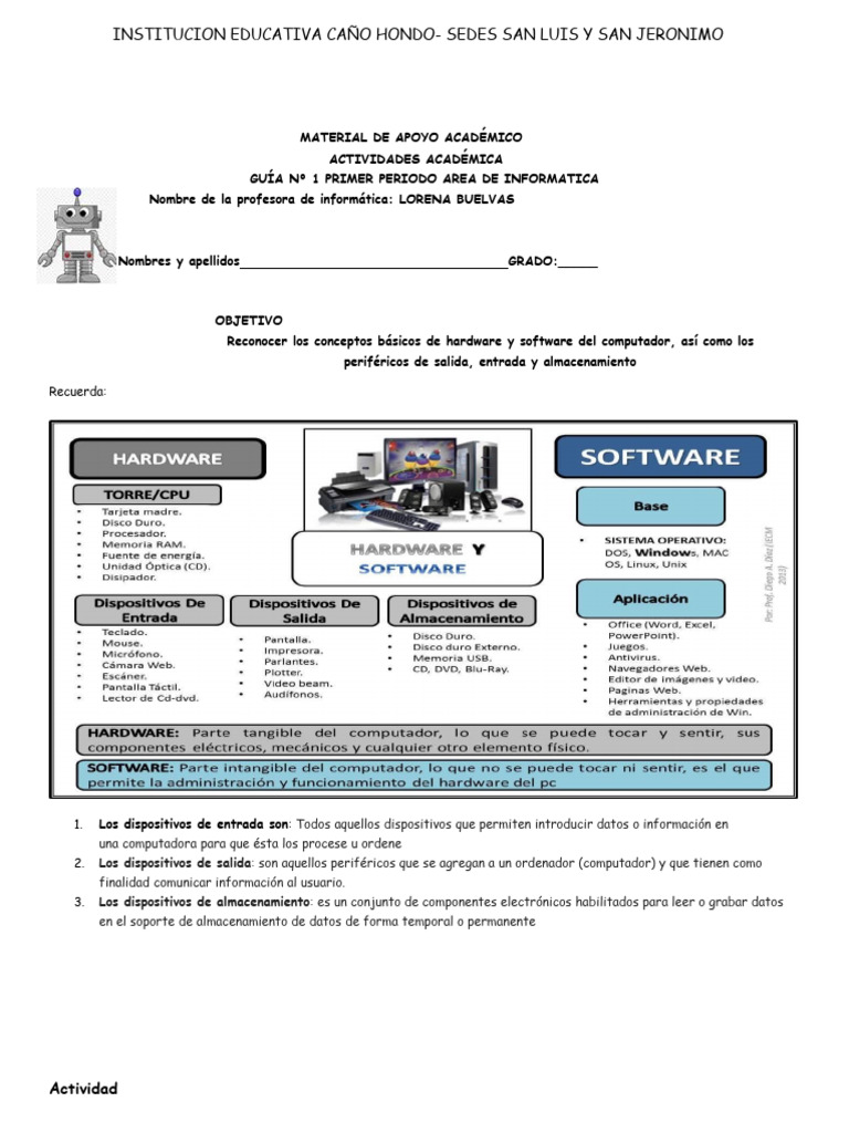 Guía de Informática: Hardware y Software | PDF | Hardware de la ...