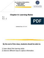 Chapter 6 - Learning Styles - Prof. Acim