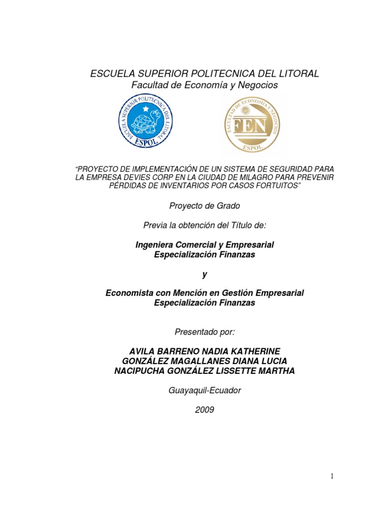 Proyecto de Implementaci%C3%B3n de un sistema de seguridad para l | PDF