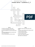 Bahasa Indonesia Tema 7 Subtema 2 - 3 - Crossword Labs