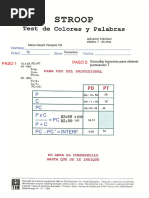 Test Stroop: Colores y Palabras | PDF | Evaluación neuropsicológica ...