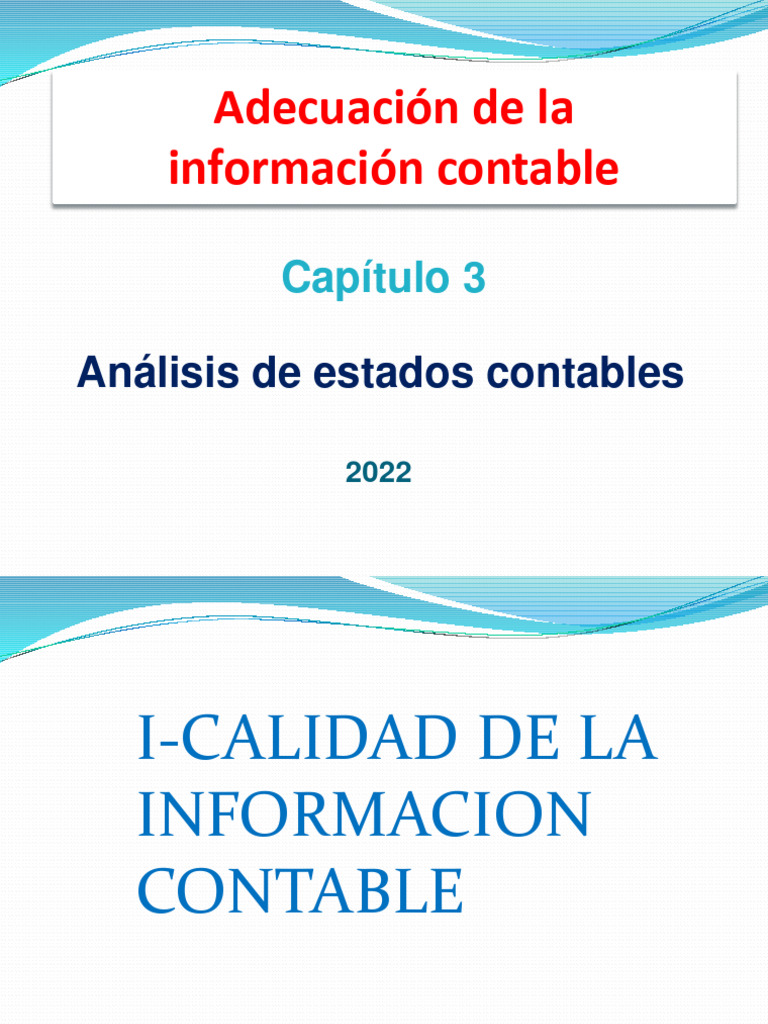 Capitulo 3-Adecuacion de La Informacion Contable | Descargar gratis PDF ...
