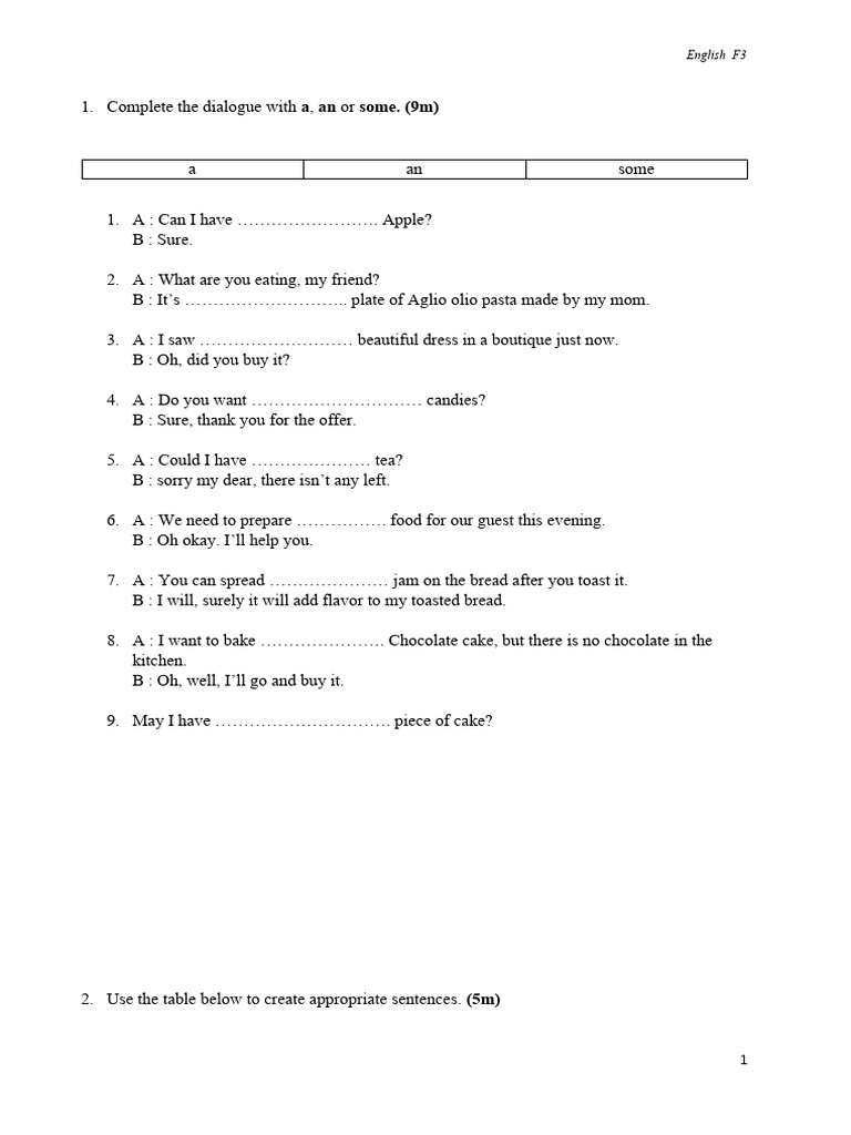 English f3 | PDF | Western Cuisine | Food And Drink Preparation