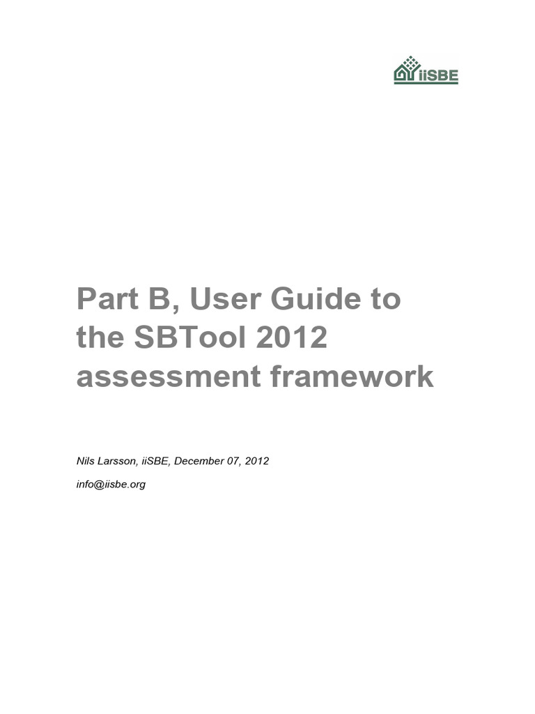 SBTool 2012 User Guide: File B Setup | PDF | Basement | Information