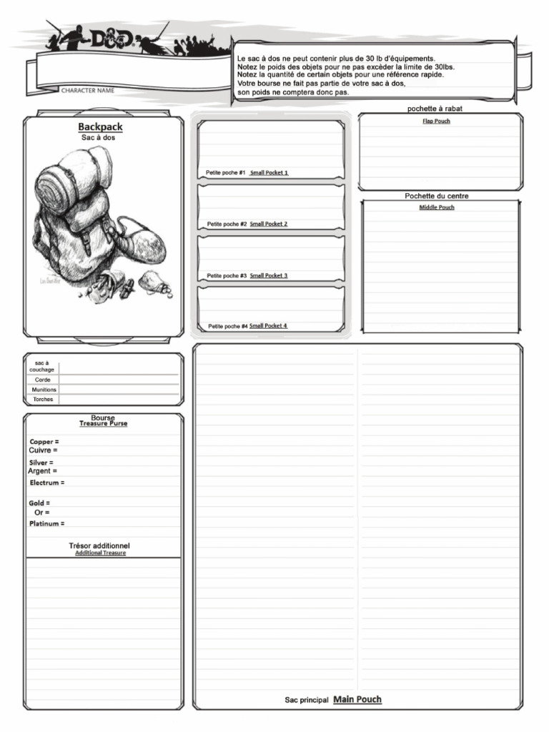 Backpack-Inventory-Sheet FR | PDF