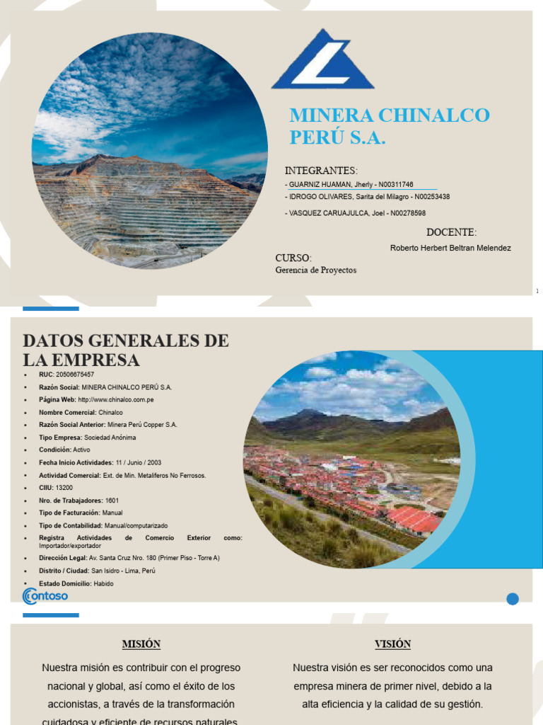 Datos Clave de Minera Chinalco Perú S.A. | PDF | Sustentabilidad | Minería