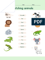 Green Beige Brown Illustrative Animals Worksheet