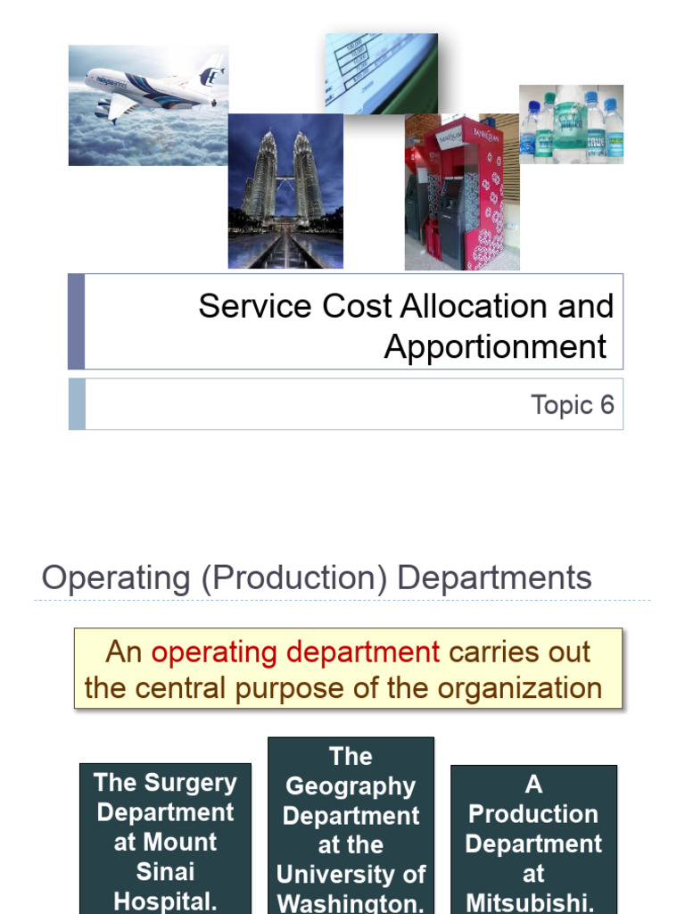 Service Department Cost Allocation Methods | PDF | Inventory | Cost