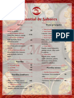 Menu Manantial de Sabores