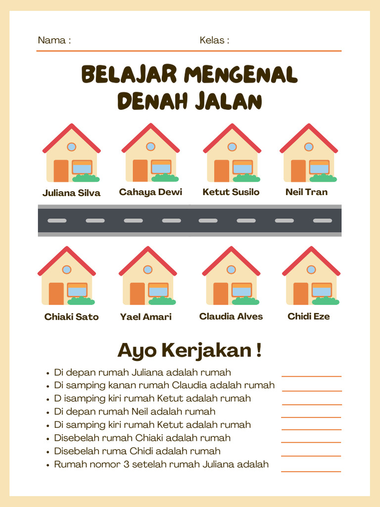 kuning-ilustrasi-belajar-mengenal-denah-jalan-lembar-kerja-sekolah