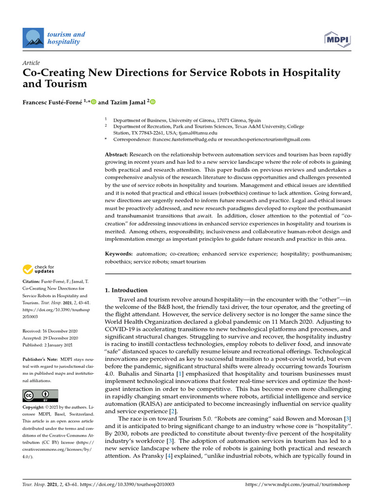 Co-Creating New Directions For Service Robots in Hospitality and ...